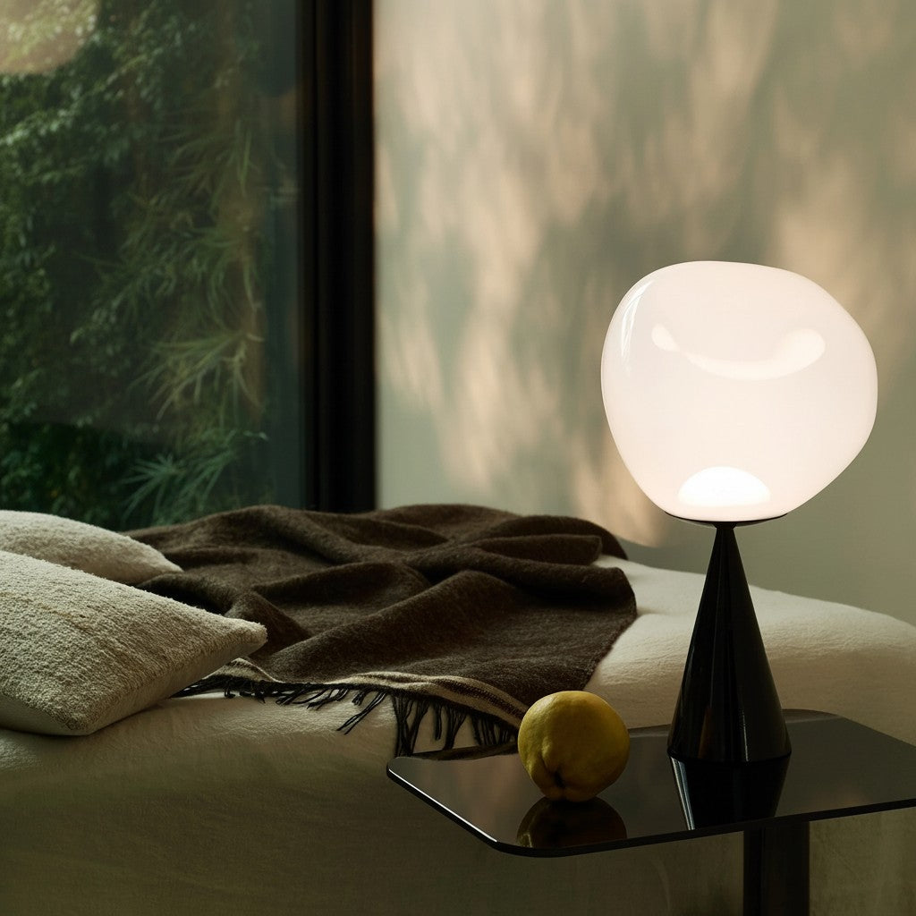 Modern Silver Cone Fat Opal Melt LED Table Lamp (2).webp__PID:61d182f5-8f1b-4a24-88ba-2eb7f0f71b44